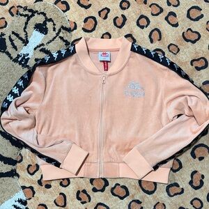 Kappa Peach Velour Cropped Jacket